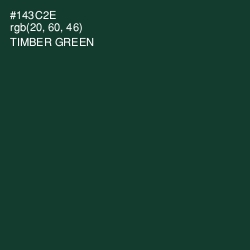 #143C2E - Timber Green Color Image